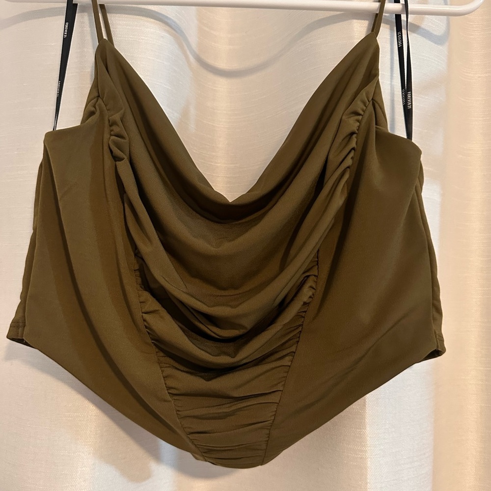 Corset Green Crop Top